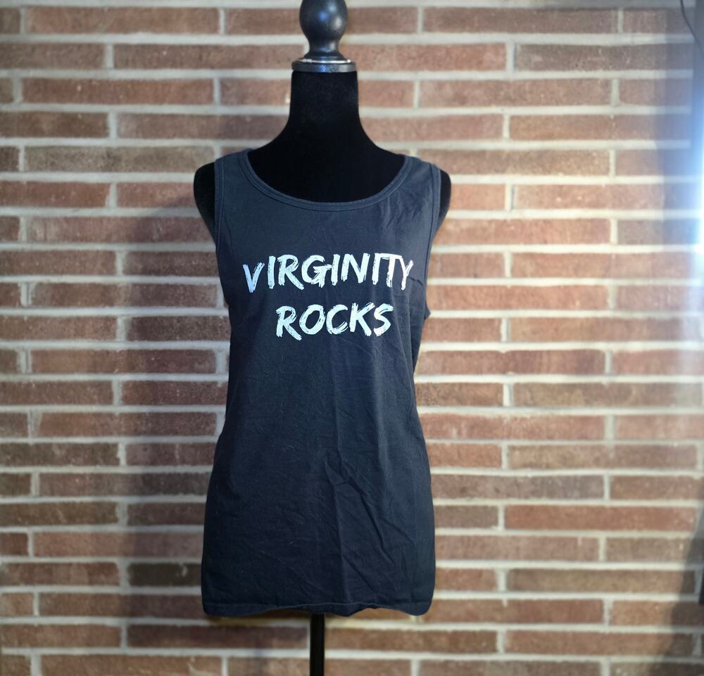 Danny Duncan Virginity Rocks Black Graphic Tank Top